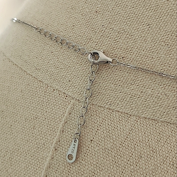 NWT Ryze White Frost Cubic Zirconia .925 Sterling Silver 18" Necklace - Picture 11 of 11